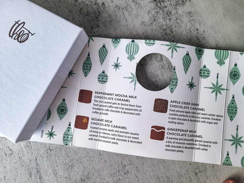 theo chocolate caramel packaging